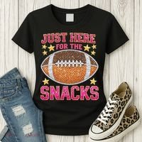 Football I Am Just For The Snacks Game Day Women's T-Shirt thumb 3