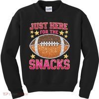 Football I Am Just For The Snacks Game Day Kids Sweatshirt thumb 0