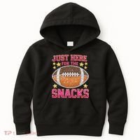 Football I Am Just For The Snacks Game Day Kids Hoodie thumb 0
