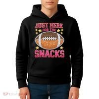 Football I Am Just For The Snacks Game Day Kids Hoodie thumb 4