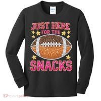 Football I Am Just For The Snacks Game Day Kids Long Sleeve Shirt thumb 0
