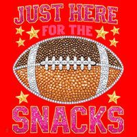 Football I Am Just For The Snacks Game Day Santa Hat thumb 1