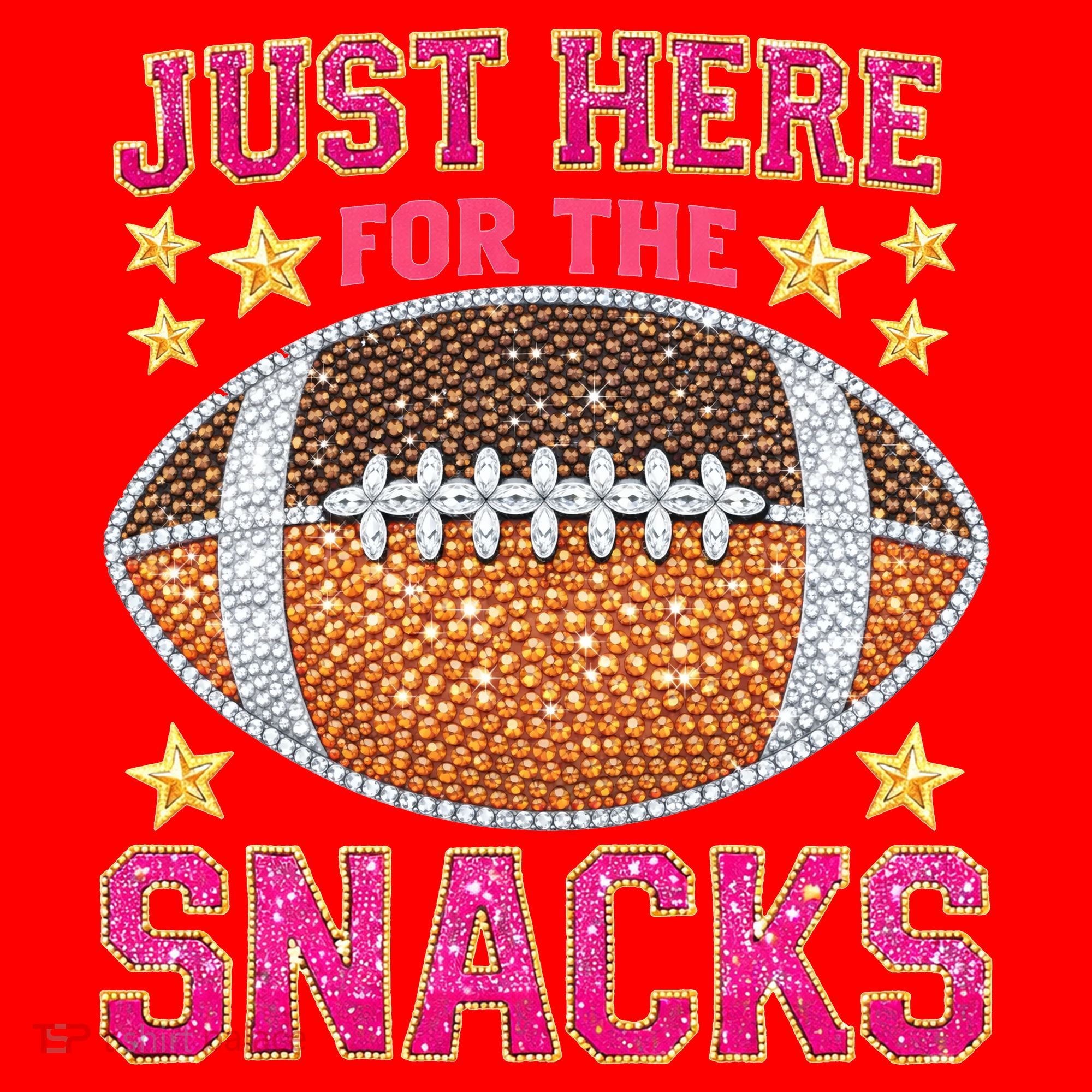 Football I Am Just For The Snacks Game Day Santa Hat