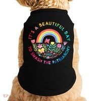 Feminist  It's A Beautiful Day To Smash The Patriarchy Doggie Tank thumb 0
