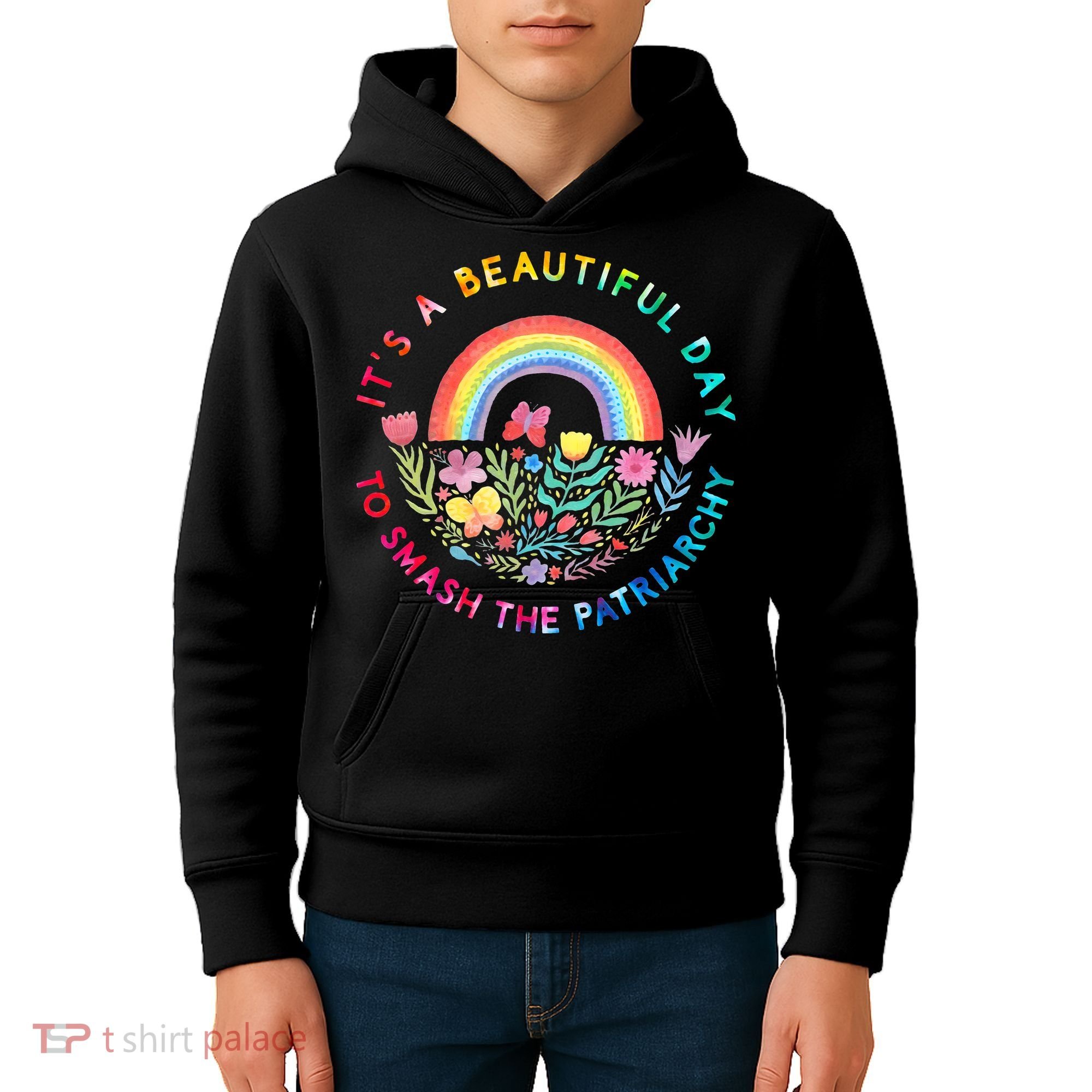Feminist  It's A Beautiful Day To Smash The Patriarchy Kids Hoodie
