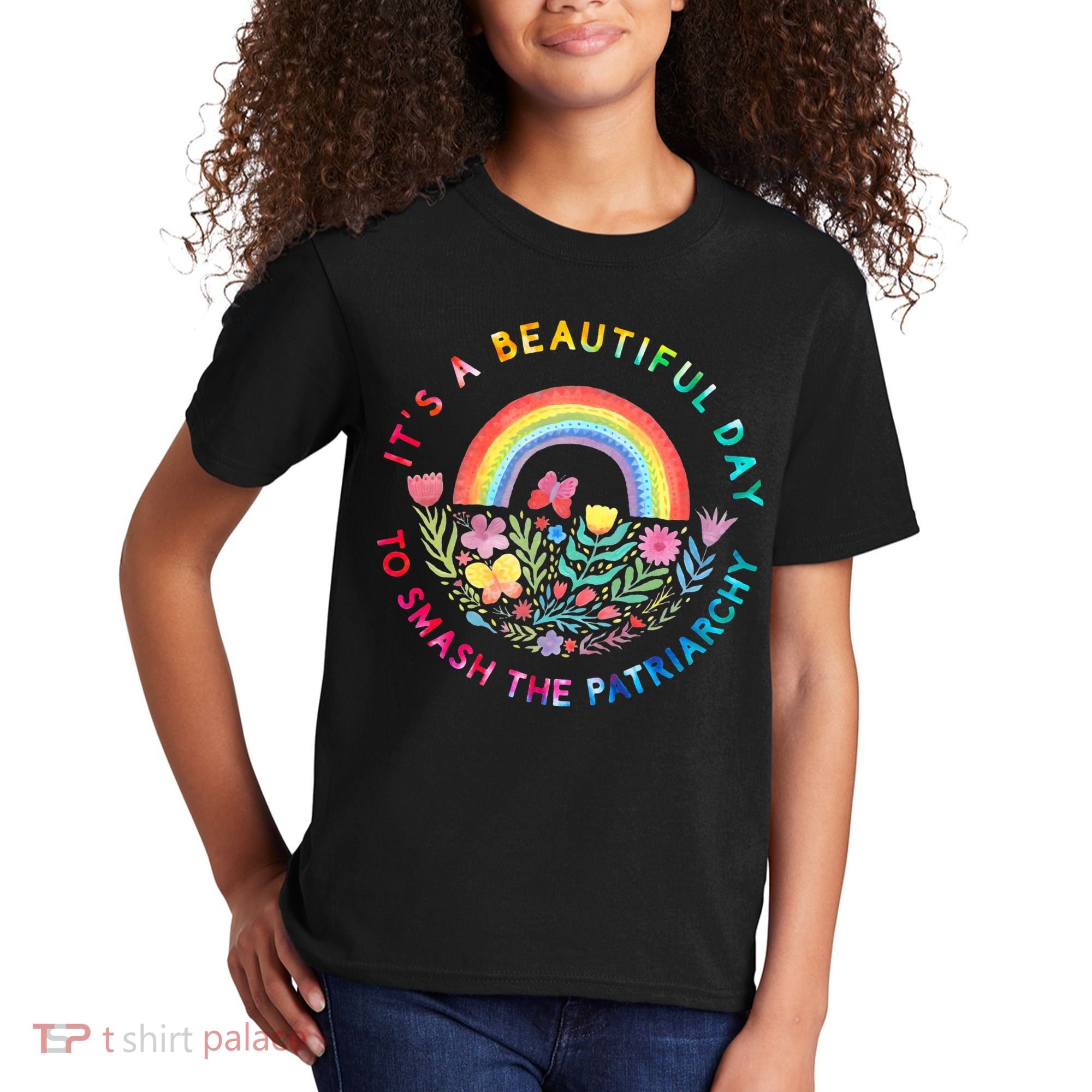 Feminist  It's A Beautiful Day To Smash The Patriarchy Kids T-Shirt
