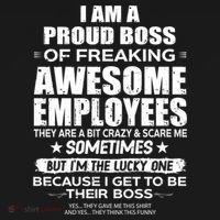 Funny I Am A Proud Boss Of Freaking Awesome Employees Gift Women's Hoodie thumb 2