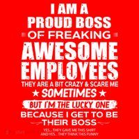Funny I Am A Proud Boss Of Freaking Awesome Employees Gift Women's Tank Top thumb 5