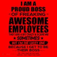 Funny I Am A Proud Boss Of Freaking Awesome Employees Gift Santa Hat thumb 1