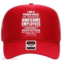 Funny I Am A Proud Boss Of Freaking Awesome Employees Gift Hat thumb 0