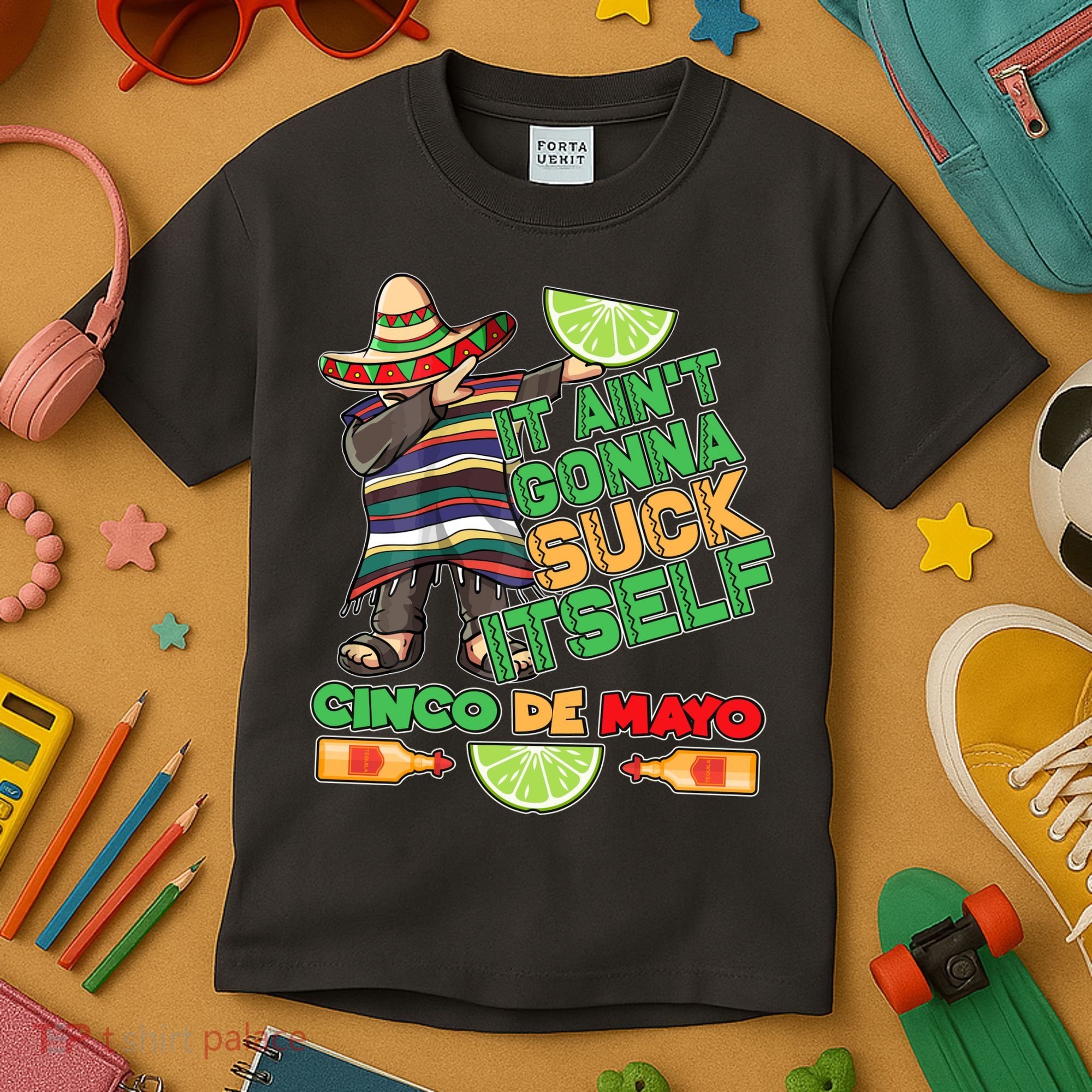 Funny It Ain't Gonna Suck Itself Cinco De Mayo Kids T-Shirt