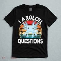 Funny I Axolotl Questions Cute Blue Axolotl Kawaii Retro T-Shirt thumb 5