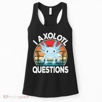 Funny I Axolotl Questions Cute Blue Axolotl Kawaii Retro Women's Tank Top thumb 0