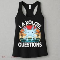 Funny I Axolotl Questions Cute Blue Axolotl Kawaii Retro Women's Tank Top thumb 3