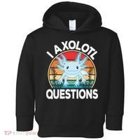 Funny I Axolotl Questions Cute Blue Axolotl Kawaii Retro Toddler Hoodie thumb 0