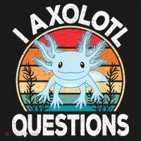 Funny I Axolotl Questions Cute Blue Axolotl Kawaii Retro Toddler Hoodie thumb 2