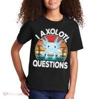 Funny I Axolotl Questions Cute Blue Axolotl Kawaii Retro Kids T-Shirt thumb 2