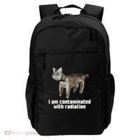 Funny I Am Contaminated With Radiation Ironic Cat Meme Backpack thumb 0