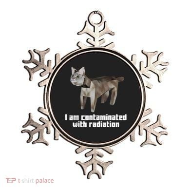 Funny I Am Contaminated With Radiation Ironic Cat Meme Ornament
