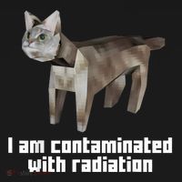 Funny I Am Contaminated With Radiation Ironic Cat Meme Ornament thumb 1