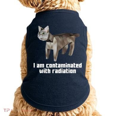 Funny I Am Contaminated With Radiation Ironic Cat Meme Doggie Tank