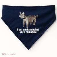 Funny I Am Contaminated With Radiation Ironic Cat Meme USA-Made Doggie Bandana thumb 0