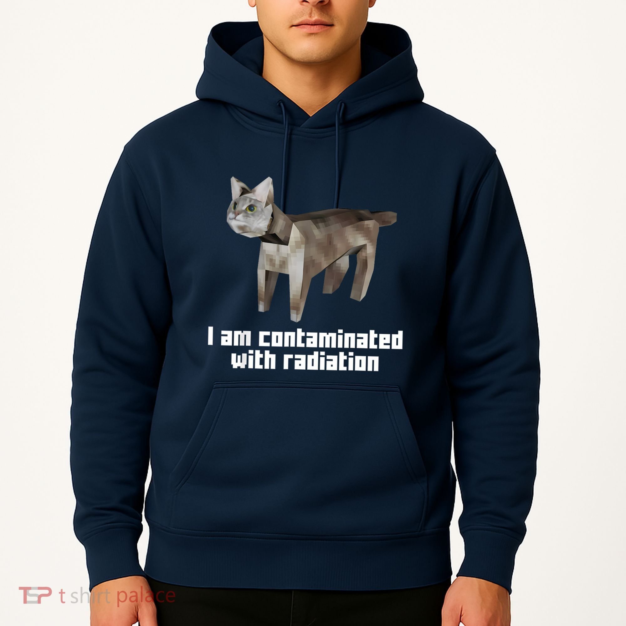 Funny I Am Contaminated With Radiation Ironic Cat Meme Hoodie