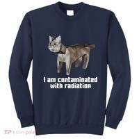Funny I Am Contaminated With Radiation Ironic Cat Meme Sweatshirt thumb 0