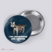 Funny I Am Contaminated With Radiation Ironic Cat Meme Button thumb 0