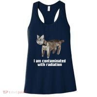 Funny I Am Contaminated With Radiation Ironic Cat Meme Women's Tank Top thumb 0
