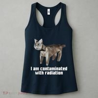 Funny I Am Contaminated With Radiation Ironic Cat Meme Women's Tank Top thumb 3