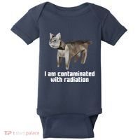 Funny I Am Contaminated With Radiation Ironic Cat Meme Baby Bodysuit thumb 0