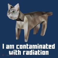 Funny I Am Contaminated With Radiation Ironic Cat Meme Baby Bodysuit thumb 2
