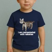 Funny I Am Contaminated With Radiation Ironic Cat Meme Toddler T-Shirt thumb 2