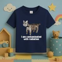 Funny I Am Contaminated With Radiation Ironic Cat Meme Toddler T-Shirt thumb 3