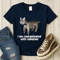Funny I Am Contaminated With Radiation Ironic Cat Meme Women's T-Shirt thumb 3