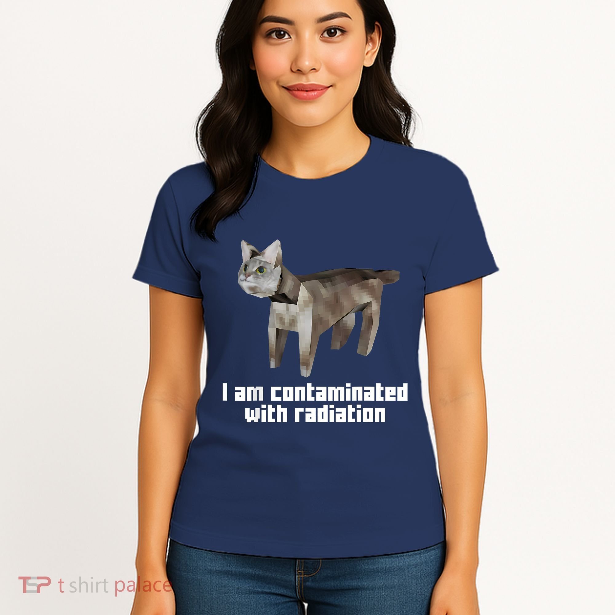 Funny I Am Contaminated With Radiation Ironic Cat Meme Women's T-Shirt