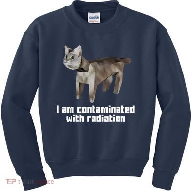 Funny I Am Contaminated With Radiation Ironic Cat Meme Kids Sweatshirt