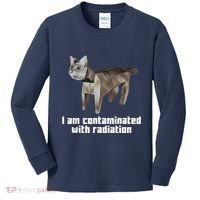 Funny I Am Contaminated With Radiation Ironic Cat Meme Kids Long Sleeve Shirt thumb 0