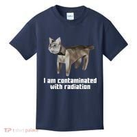 Funny I Am Contaminated With Radiation Ironic Cat Meme Kids T-Shirt thumb 0