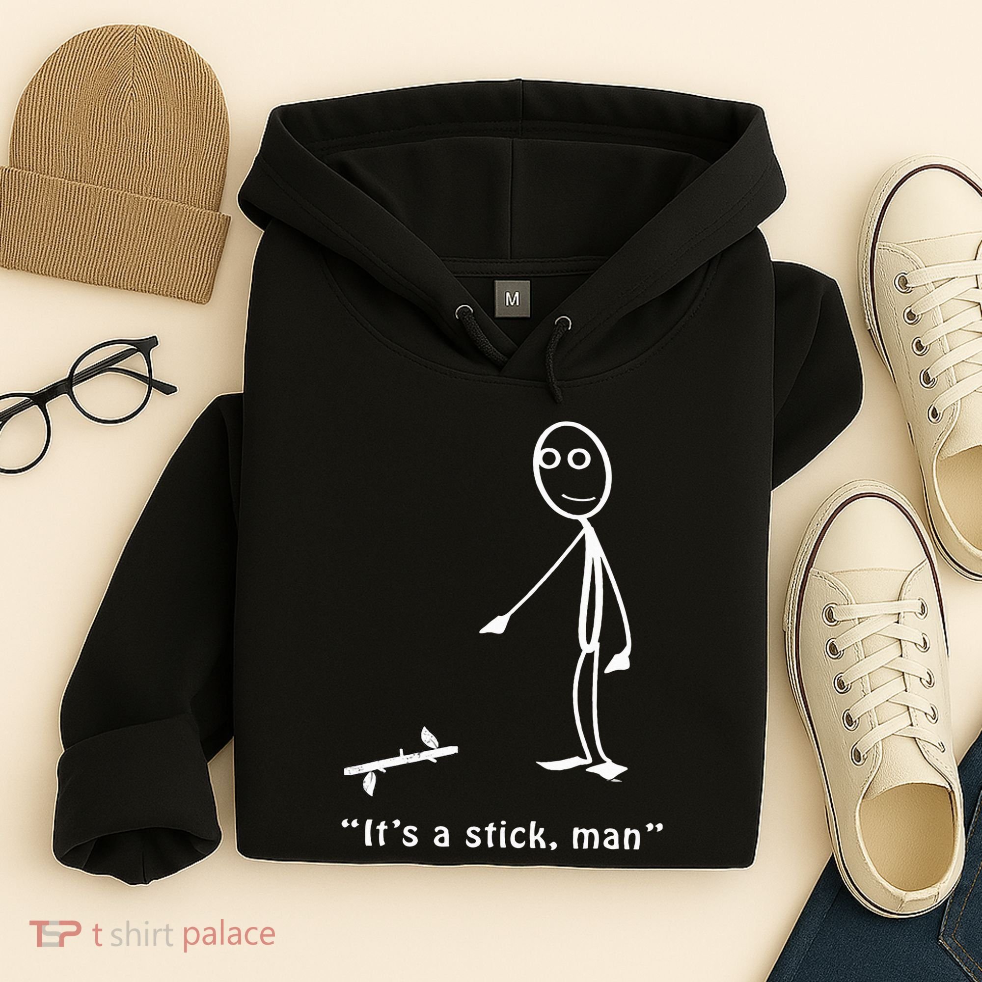 Funny ItS A Stick Man Stickman Costume Stick Figure Hoodie
