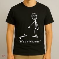 Funny ItS A Stick Man Stickman Costume Stick Figure T-Shirt thumb 3