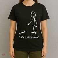 Funny ItS A Stick Man Stickman Costume Stick Figure T-Shirt thumb 4