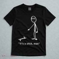 Funny ItS A Stick Man Stickman Costume Stick Figure T-Shirt thumb 5
