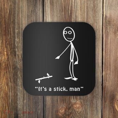 Funny ItS A Stick Man Stickman Costume Stick Figure Coaster