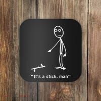 Funny ItS A Stick Man Stickman Costume Stick Figure Coaster thumb 0