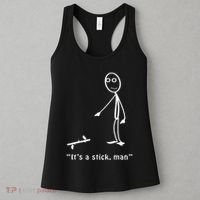 Funny ItS A Stick Man Stickman Costume Stick Figure Women's Tank Top thumb 3