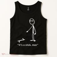 Funny ItS A Stick Man Stickman Costume Stick Figure Tank Top thumb 2