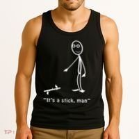 Funny ItS A Stick Man Stickman Costume Stick Figure Tank Top thumb 3