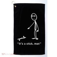 Funny ItS A Stick Man Stickman Costume Stick Figure Golf Towel thumb 0